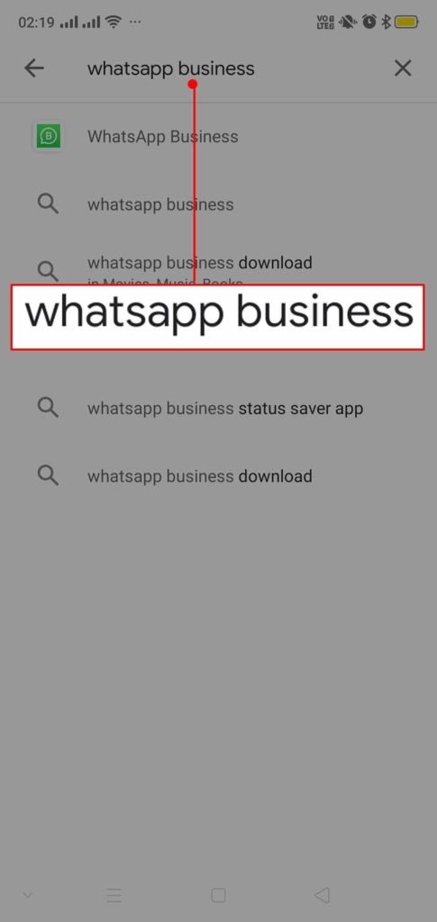 search for “Whatsapp Bussiness”.