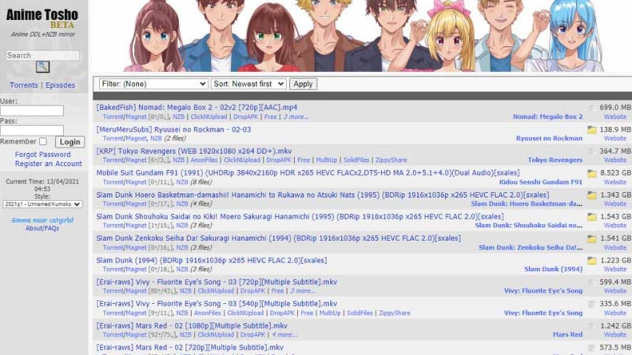 Top 7 Anime Torrent Sites 21 All Working Download Anime