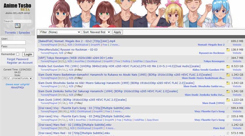 7 best anime torrent sites